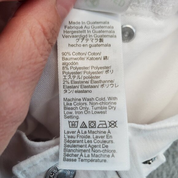 J Crew 9" Demi-Boot Crop Jean in white wash Womens Size 25T Raw Hem - Picture 10 of 12